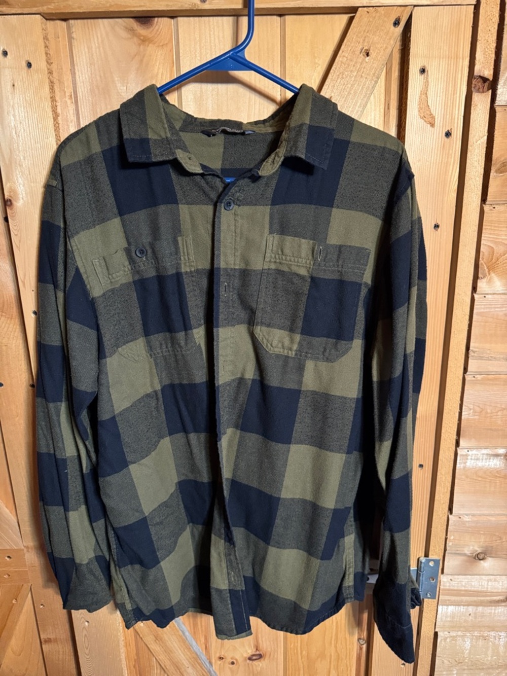 Alpine Green and Black Plaid Flannel Shirt